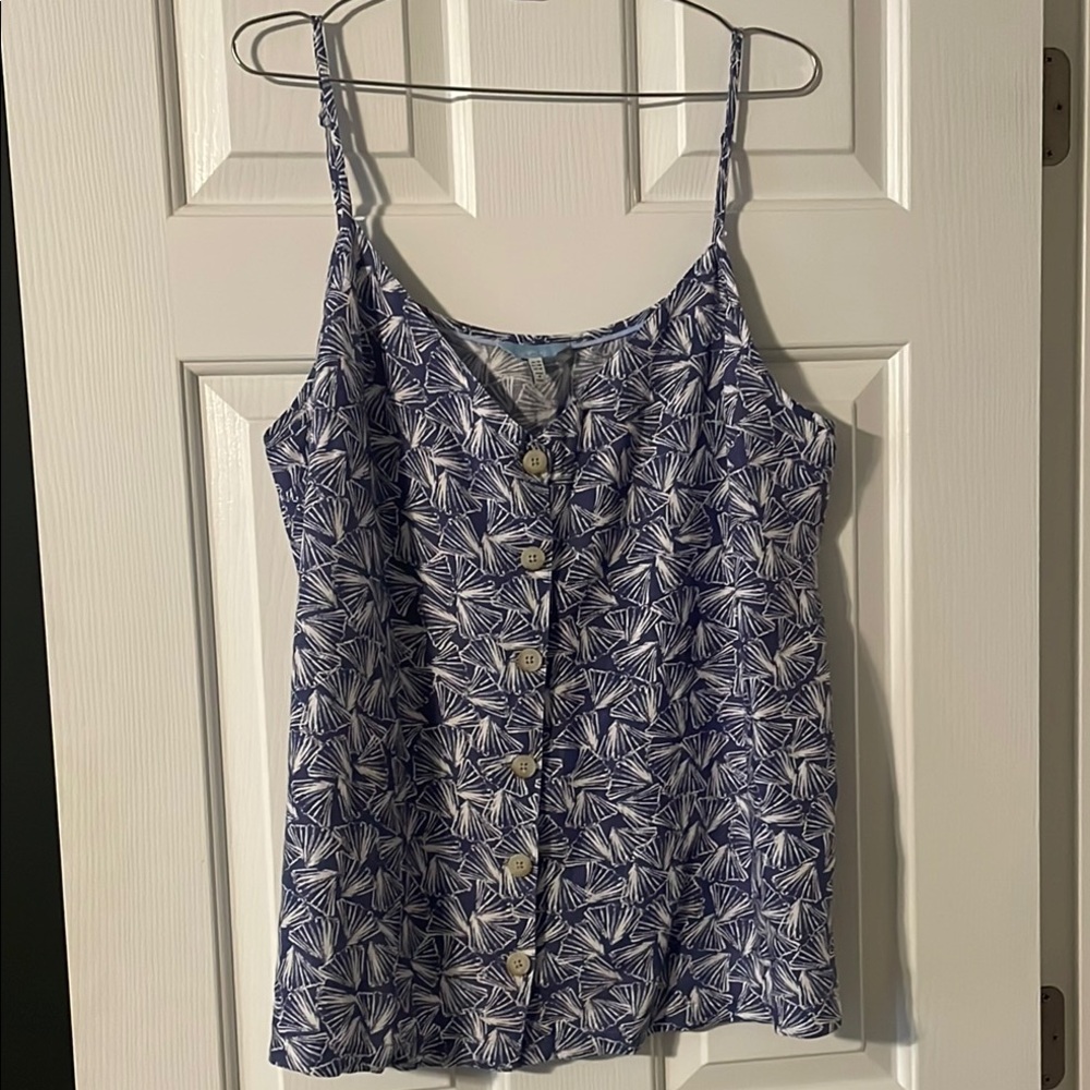 Adorable summer must have! Joules Blue Sleeveless Buttoned Tank